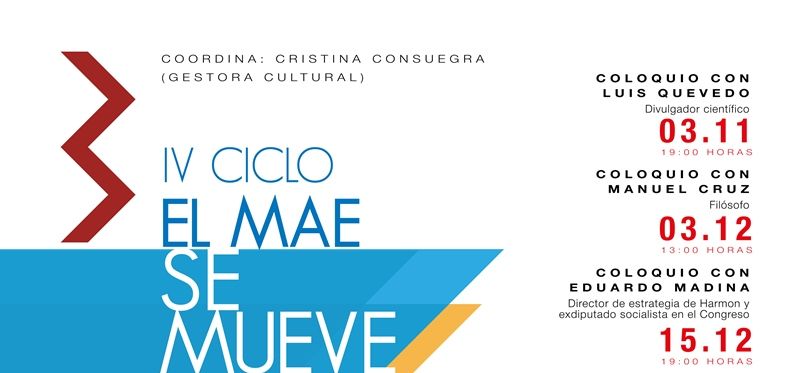 El IV Ciclo ‘El MAE se mueve’ analiza la cultura democrática con tres destacados ponentes