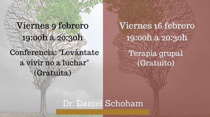 Conferencia y terapia grupal en La Platea a cargo del prestigioso doctor Daniel Schoham