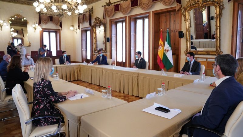 Moreno aboga por la coordinación entre administraciones para hacer frente a las consecuencias del coronavirus en Andalucía