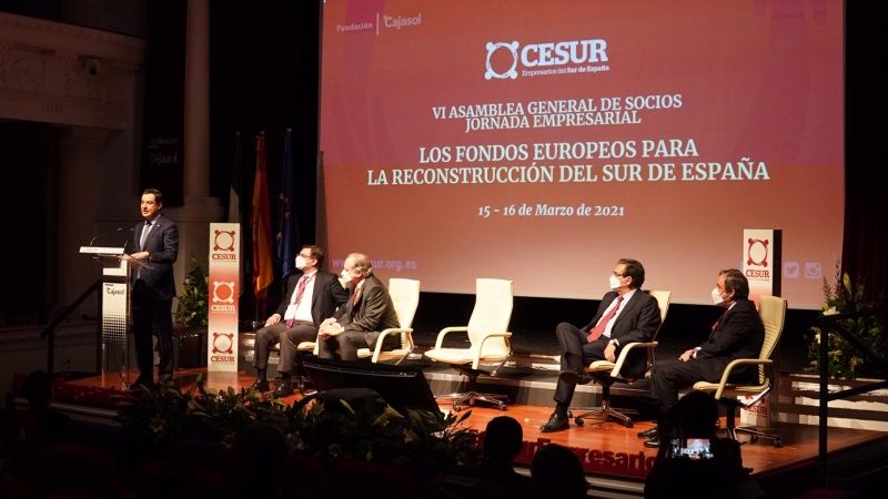 Moreno: “Andalucía es un refugio seguro para la inversión y para generar riqueza, bienestar y empleo frente a la tormenta que existe en España”
