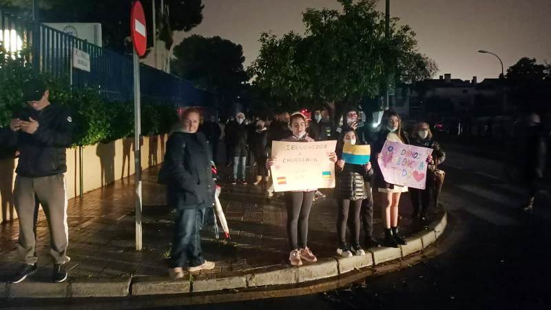 El bus de la solidaridad con Ucrania llega a Churriana en una emotiva recepción