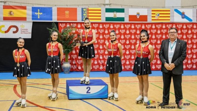 La patinadora alhaurina Yasmina Fuentes, subcampeona de España de cuartetos junior