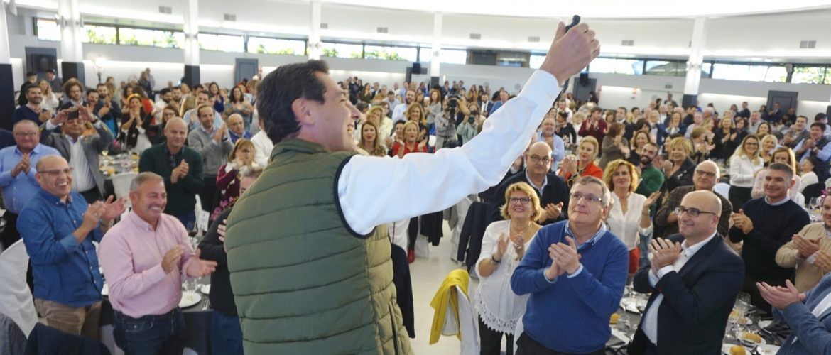 El PP de Málaga cierra la campaña en un acto con 500 personas junto a Juanma Moreno