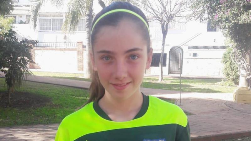 Alba Pérez, seleccionada con la Alevín Femenina Malagueña de fútbol