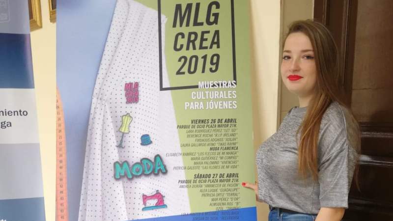 La joven diseñadora Andrea Durán, en el Certamen 'Málaga Crea'