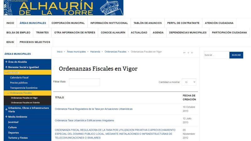 El PSOE solicita actualizar y reorganizar la web municipal para que el acceso a la información sea fácil e intuitivo
