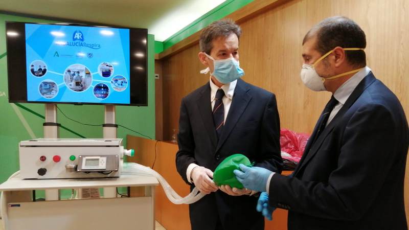 El respirador diseñado en Andalucía para el Covid-19 despierta el interés del Gobierno central