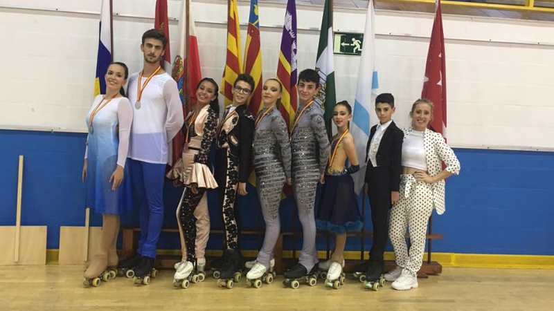 Cuatro podios para el patinaje artístico de Alhaurín de la Torre en el Campeonato de España de Parejas