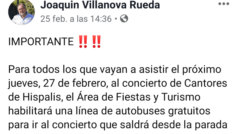 Respuesta a las acusaciones del equipo de gobierno del Ayuntamiento de Alhaurín de la Torre por el autobús al evento privado