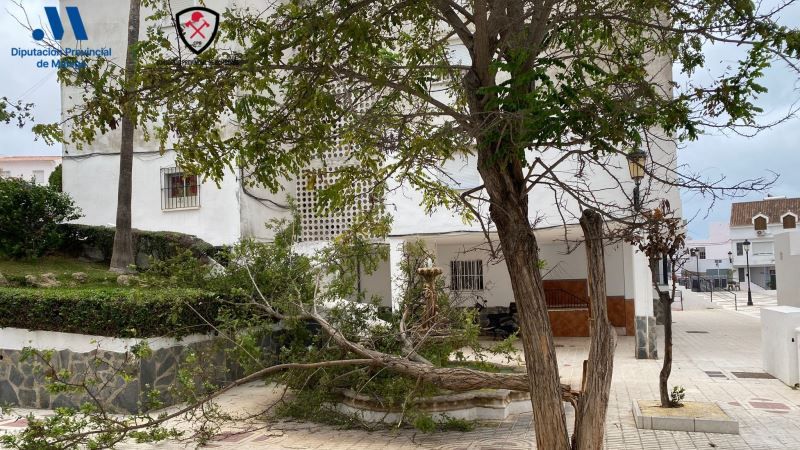 Los bomberos del CPB realizan una veintena de actuaciones en la provincia por el fuerte viento