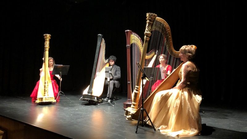 El Cuarteto de Arpas de Málaga ofrece un singular concierto navideño y de homenaje a los grandes clásicos