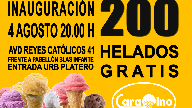 200 Helados gratis en la inauguración de Carapino en Alhaurín de la Torre