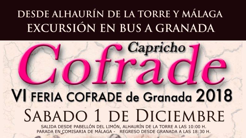 Jesús Caído organiza una visita a la VI Feria Capricho Cofrade de Granada el 1 de diciembre