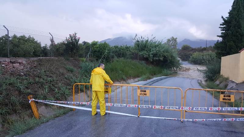 Impacto mínimo de las fuertes lluvias en Alhaurín de la Torre pese a la alerta roja
