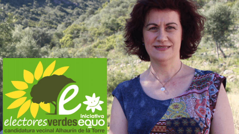 Estela Martín, candidata de la coalición Electores Verdes-EQUO Iniciativa a la alcaldia de Alhaurín de la Torre