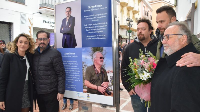 Las personas claves del deporte local, tema de la nueva exposición al aire libre de calle Málaga