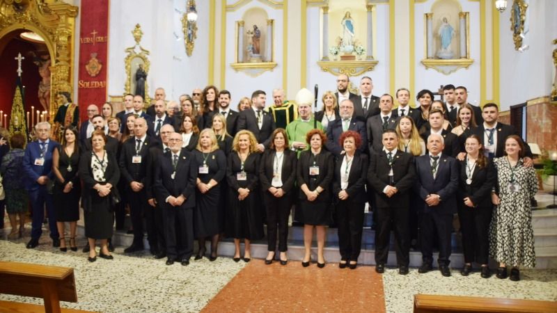 El obispo de Málaga preside la eucaristía en la iglesia en una maratoniana jornada de las cofradías de la Soledad