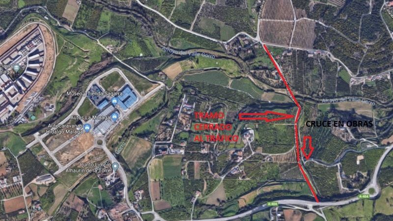 La vía entre la Huertecilla y El Romeral se cerrará al tráfico temporalmente este martes, 25 de septiembre