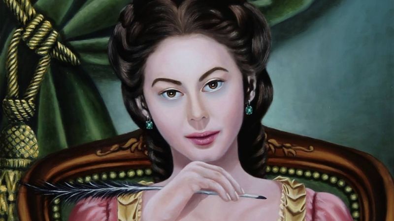 Un cuadro de Larisa Sarria ilustra una noticia periodística