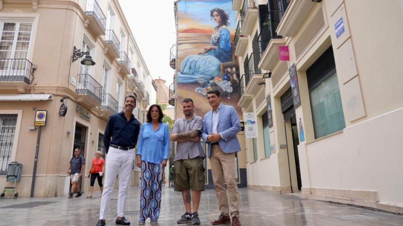 El museo Carmen Thyssen Málaga y Larios inauguran un nuevo mural artístico en el entorno Thyssen