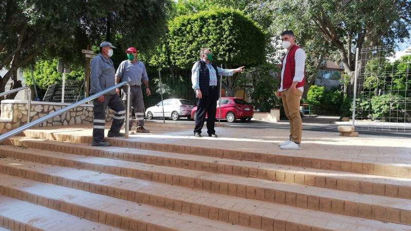 La reforma de las escaleras del recinto ferial culmina las obras de la bajada del Parque