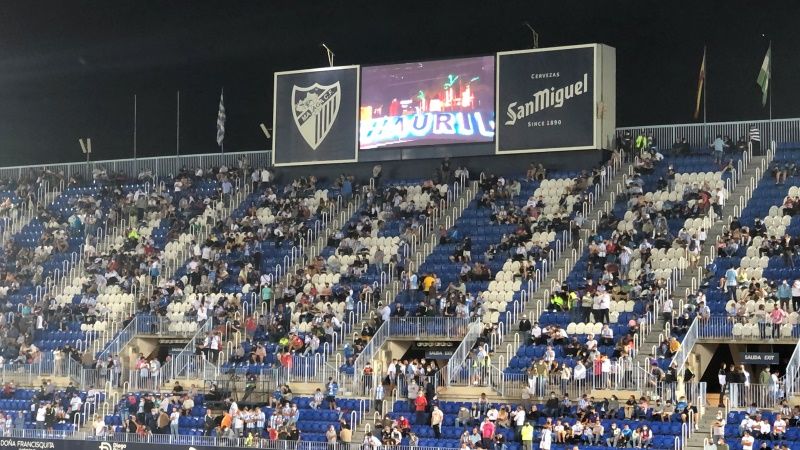 Alhaurín de la Torre acompañó al Málaga CF en su partido contra el Zaragoza CF y fue el gran protagonista de la noche
