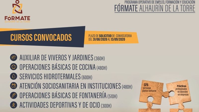 El curso de Operaciones Básicas de Cocina de ‘Fórmate-Alhaurín de la Torre’ arranca el lunes