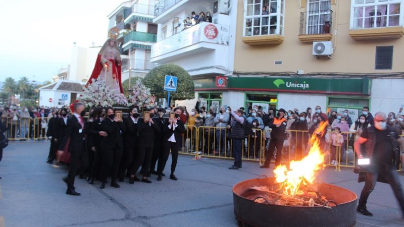 La Virgen de la Candelaria volvió a salir en procesión tras un año de parón