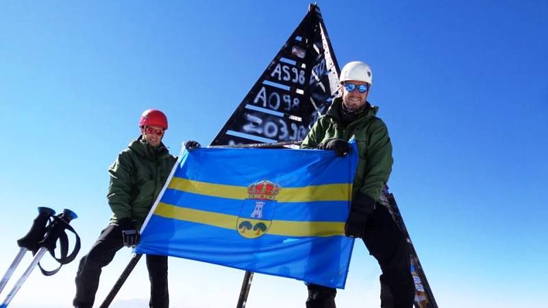 Los tres alhaurinos de expedición en el Atlas conquistan el pico de Toukbal